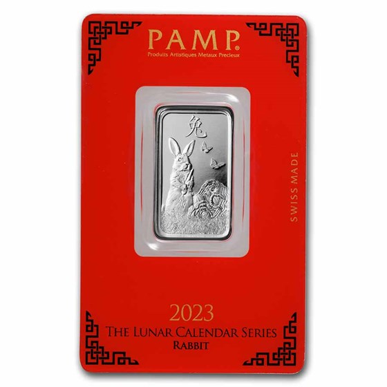 10 gram Silver Bar - PAMP Suisse (Year of the Rabbit) 10 gram Silver Bar - PAMP Suisse (Year of the Rabbit)