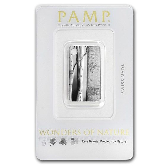 10 gram Silver Pendant - PAMP Suisse Ingot (Birch Trees) 10 gram Silver Pendant - PAMP Suisse Ingot (Birch Trees)
