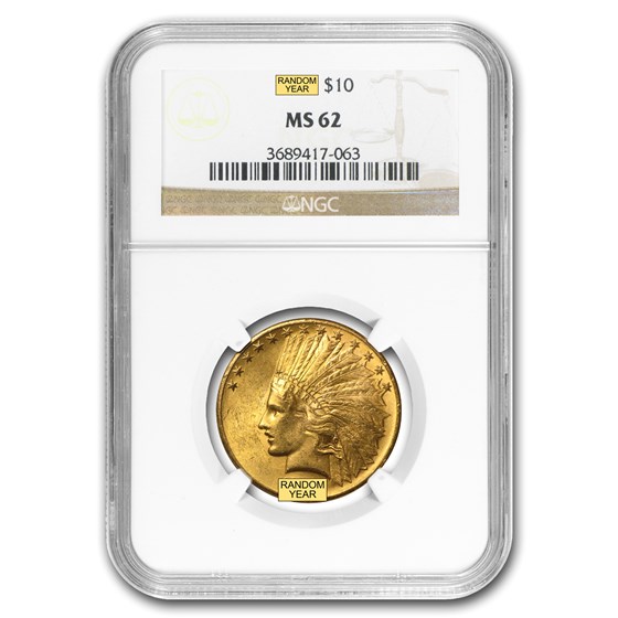 $10 Indian Gold Eagle MS-62 NGC (Random) $10 Indian Gold Eagle MS-62 NGC (Random)
