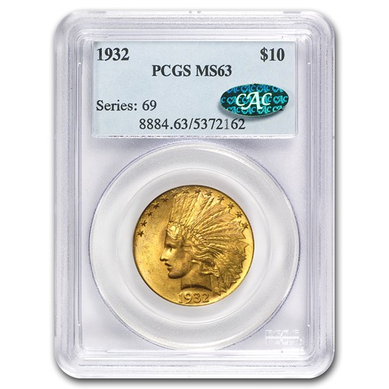 $10 Indian Gold Eagle MS-63 PCGS/NGC (CAC) $10 Indian Gold Eagle MS-63 PCGS/NGC (CAC)