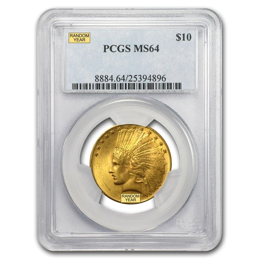 $10 Indian Gold Eagle MS-64 PCGS (Random)