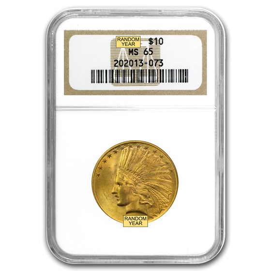 $10 Indian Gold Eagle MS-65 NGC (Random) $10 Indian Gold Eagle MS-65 NGC (Random)