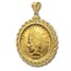 $10 Indian Gold Eagle Pendant (Rope-ScrewTop Bezel)