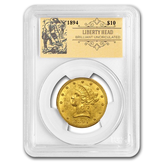 $10 Liberty Gold Eagle BU PCGS (Random, Prospector Label) $10 Liberty Gold Eagle BU PCGS (Random, Prospector Label)