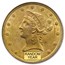 $10 Liberty Gold Eagle MS-60 PCGS/NGC (Random)
