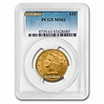 $10 Liberty Gold Eagle MS-61 PCGS (Random)