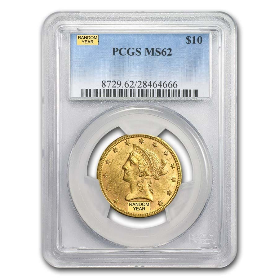 $10 Liberty Gold Eagle MS-62 PCGS (Random)