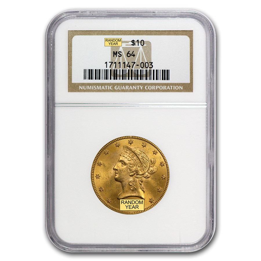 $10 Liberty Gold Eagle MS-64 NGC (Random)