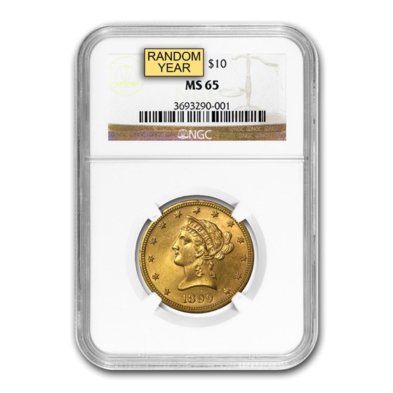 $10 Liberty Gold Eagle MS-65 NGC (Random) $10 Liberty Gold Eagle MS-65 NGC (Random)