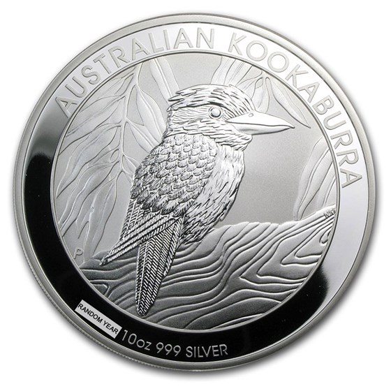 10 oz Australian Silver Kookaburra BU (Random Year) 10 oz Australian Silver Kookaburra BU (Random Year)