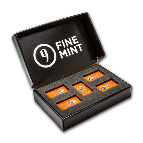 10 oz Cast-Poured Silver Bar - 9Fine Mint (5 pc. Multi-Pak) 10 oz Cast-Poured Silver Bar - 9Fine Mint (5 pc. Multi-Pak)