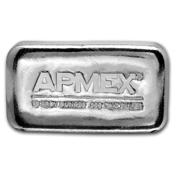 Buy 10 oz Cast-Poured Silver Bar - APMEX | APMEX