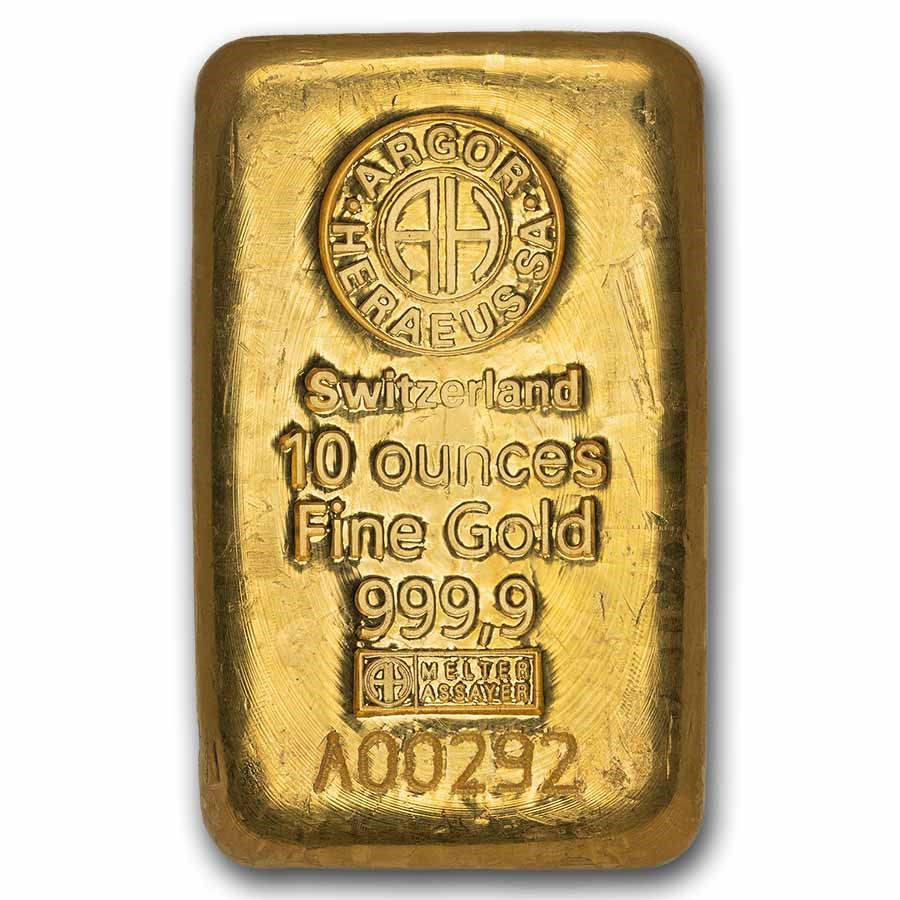 10 oz Gold Bar - Argor-Heraeus