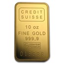 10 oz Gold Bar - Credit Suisse (w/Assay)