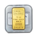 10 oz Gold Bar - Credit Suisse (w/New Assay)