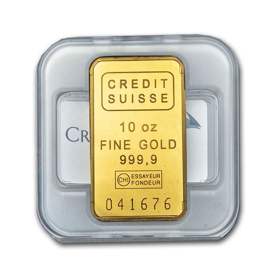 10 oz Gold Bar - Credit Suisse (w/New Assay)