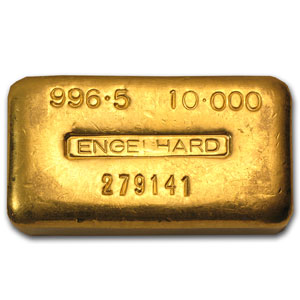 Buy 10 oz Gold Bar - Engelhard (Loaf-Style/Poured, 996.5 Fine) | APMEX
