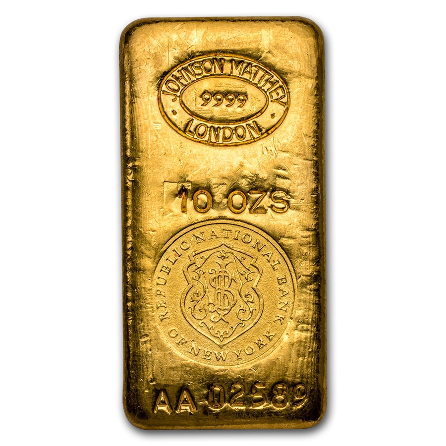 10 oz Gold Bar - Johnson Matthey-London (RNB)