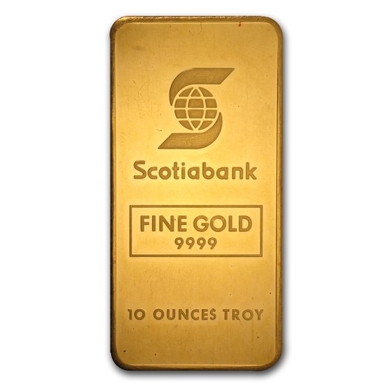 10 oz Gold Bar - Johnson Matthey (Scotiabank) 10 oz Gold Bar - Johnson Matthey (Scotiabank)