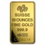10 oz Gold Bar - PAMP Suisse Lady Fortuna Veriscan® (w/Assay)