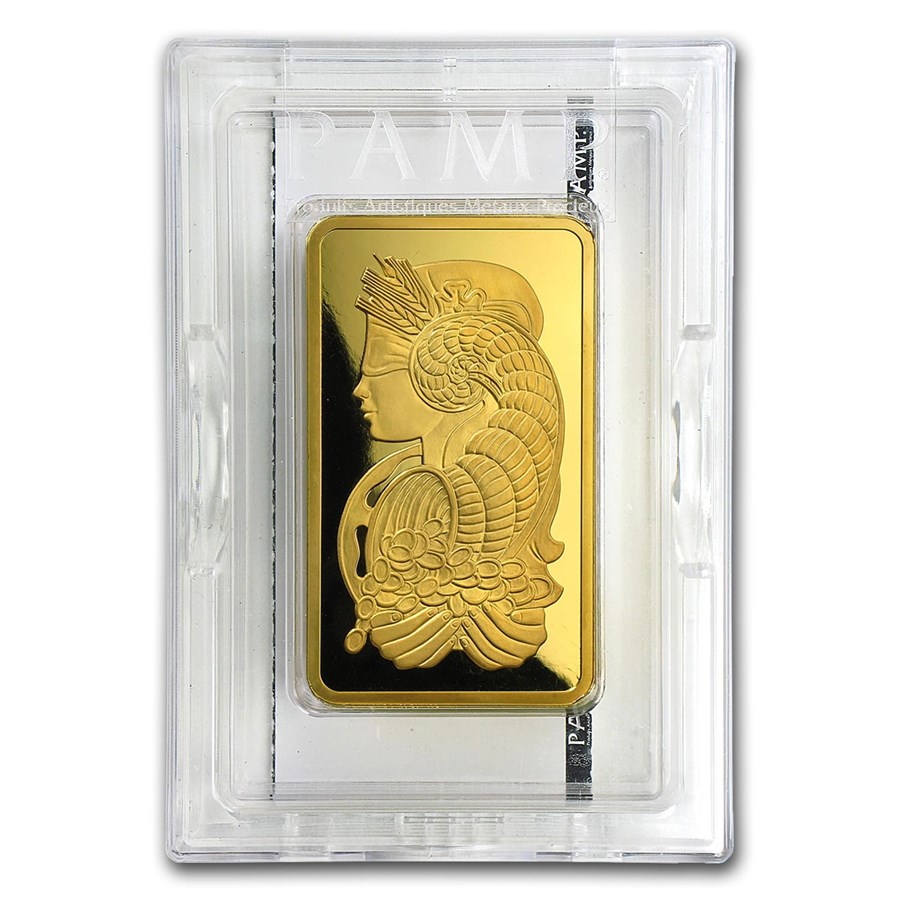 10 oz Gold Bar - PAMP Suisse Lady Fortuna Veriscan® (w/Assay)