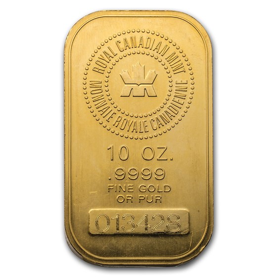 10 oz Gold Bar - Royal Canadian Mint RCM 10 oz Gold Bar - Royal Canadian Mint RCM