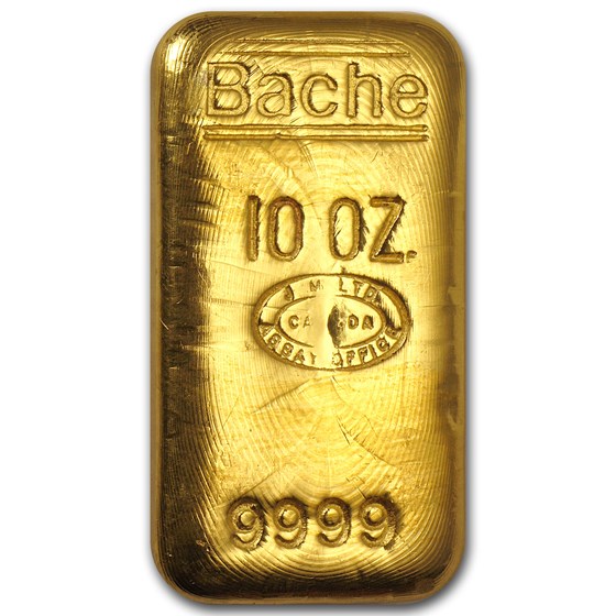 10 oz Gold Loaf-Style Bar - Johnson Matthey-Canada (Bache) 10 oz Gold Loaf-Style Bar - Johnson Matthey-Canada (Bache)