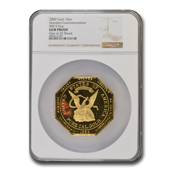 10 oz Gold Octagon - Gold Humbert Commemorative Gem PF NGC (25) 10 oz Gold Octagon - Gold Humbert Commemorative Gem PF NGC (25)