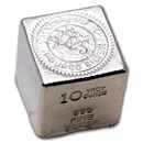 10 oz Hand Poured Silver - Cube