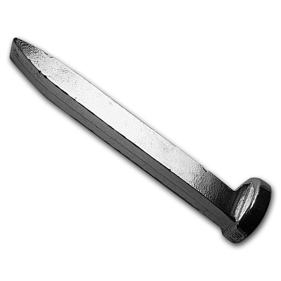 10 oz Hand Poured Silver Railroad Spike 10 oz Hand Poured Silver Railroad Spike
