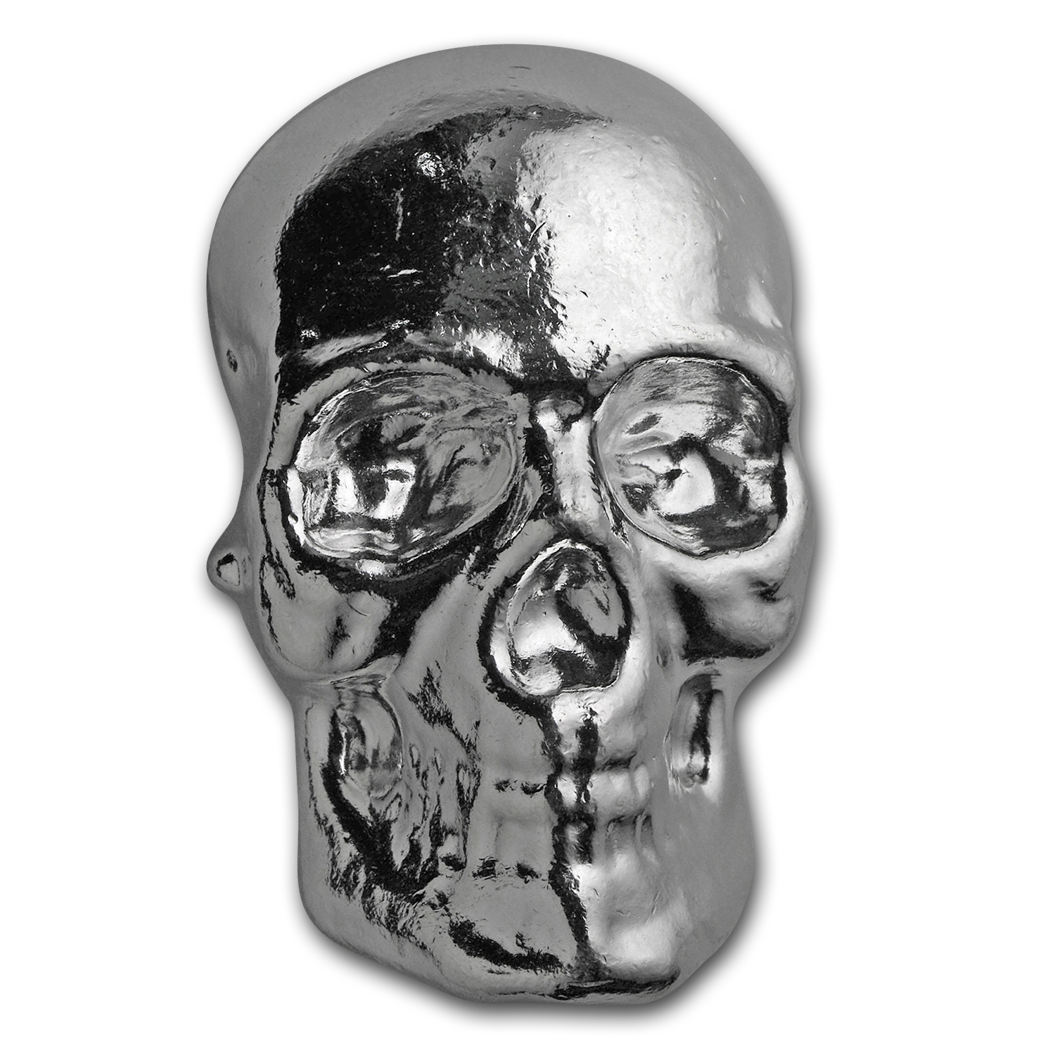 Buy 10 oz Hand Poured Silver Skull | APMEX