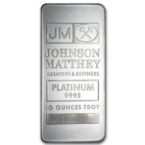 10 oz Platinum Bar - Johnson Matthey 10 oz Platinum Bar - Johnson Matthey