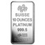 10 oz Platinum Bar - PAMP Suisse (In Assay)