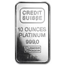 10 oz Platinum Bar - Secondary Market (.999+ Fine)