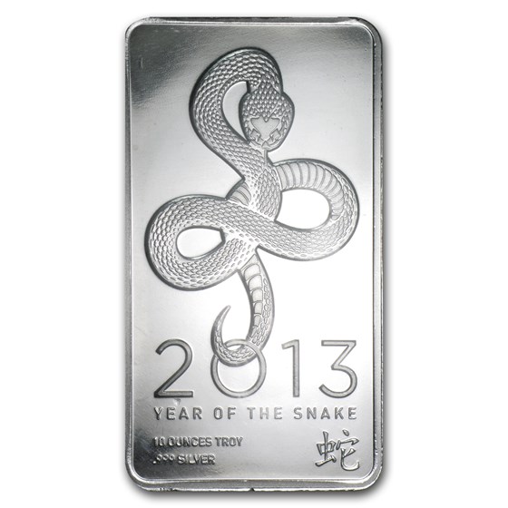 Buy 10 oz Silver Bar 2013 Year of the Snake APMEX