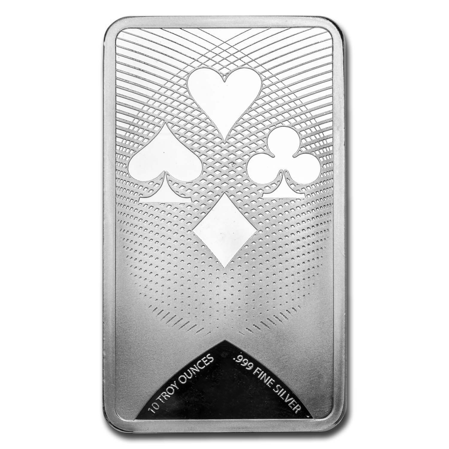 Buy 10 oz Silver Bar - Ace of Clubs | APMEX
