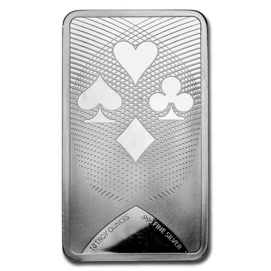 Buy 10 oz Silver Bar - Ace of Spades | APMEX