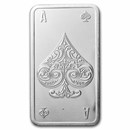 10 oz Silver Bar - Ace of Spades