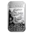 10 oz Silver Bar - APMEX (2012 Year of the Dragon)