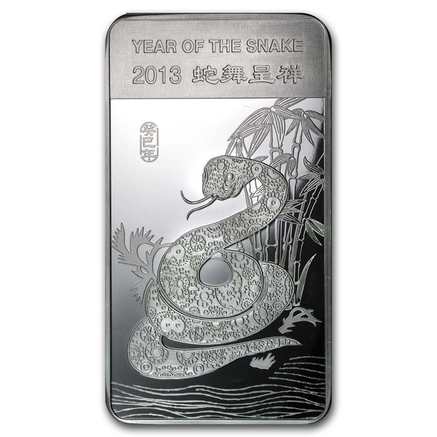 Buy 10 oz Silver Bar - APMEX (2013 Year of the Snake) | APMEX