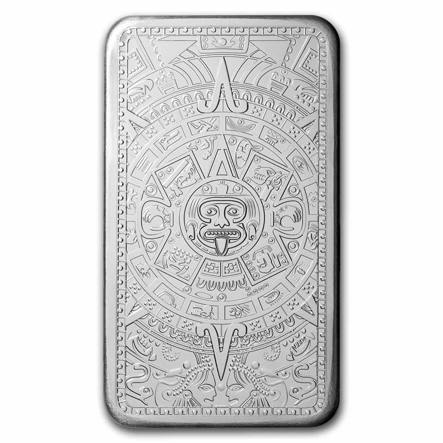 10 oz Silver Bar - Aztec