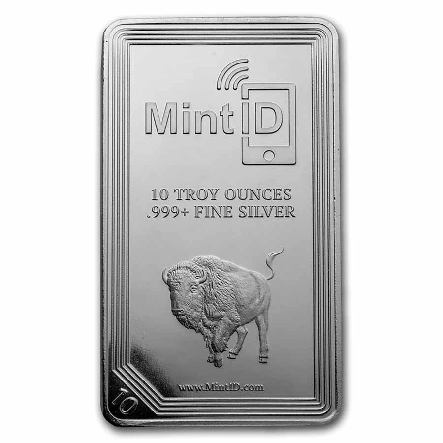 10 oz Silver Bar - Buffalo (Mint ID)