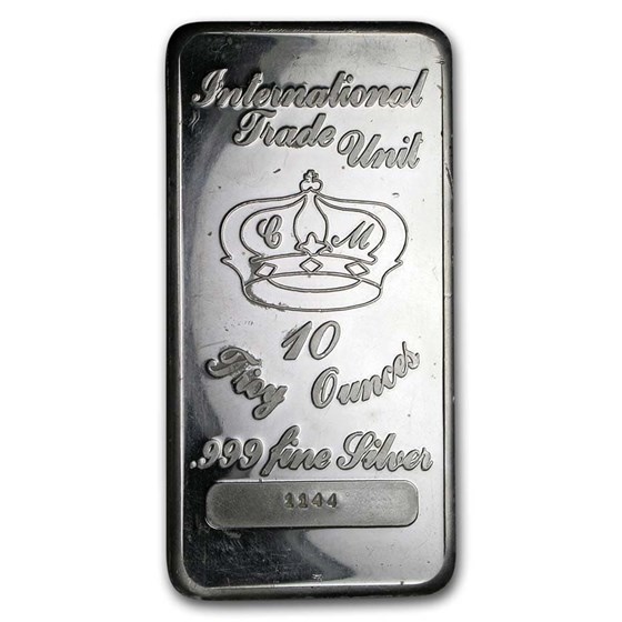 10 oz Silver Bar - California Crown Mint 10 oz Silver Bar - California Crown Mint