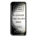 10 oz Silver Bar - Credit Suisse