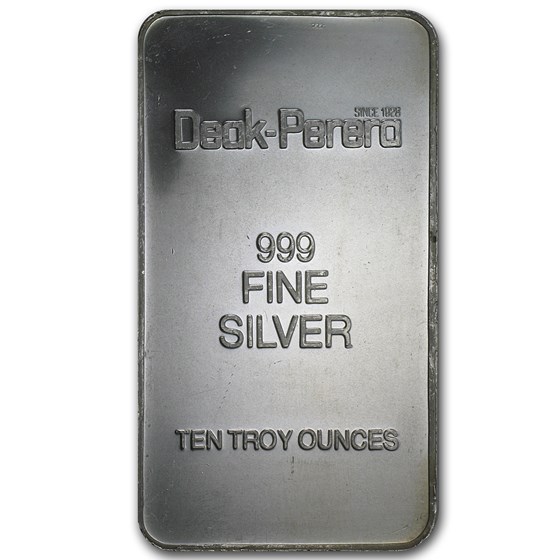 10 oz Silver Bar - Deak-Perera 10 oz Silver Bar - Deak-Perera