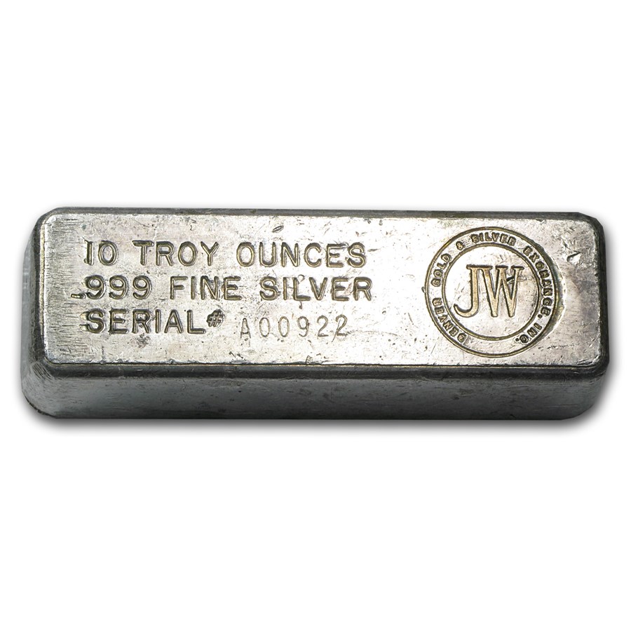 Buy 10 oz Silver Bar Denver Gold & Silver Exchange (JW) APMEX