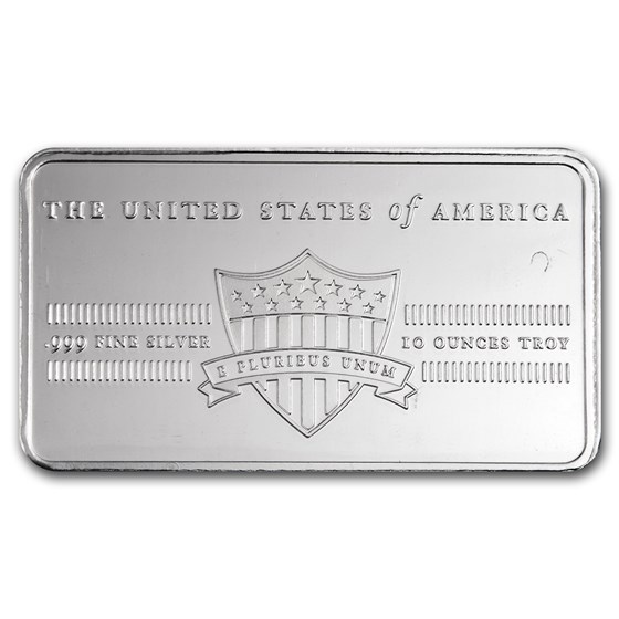 10 oz Silver Bar - E Pluribus Unum/Shield 10 oz Silver Bar - E Pluribus Unum/Shield