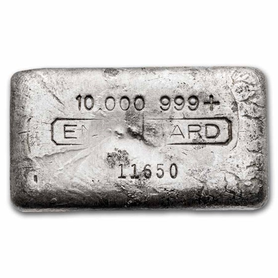 10 oz Silver Bar - Engelhard (3rd Series, Cast Poured) 10 oz Silver Bar - Engelhard (3rd Series, Cast Poured)