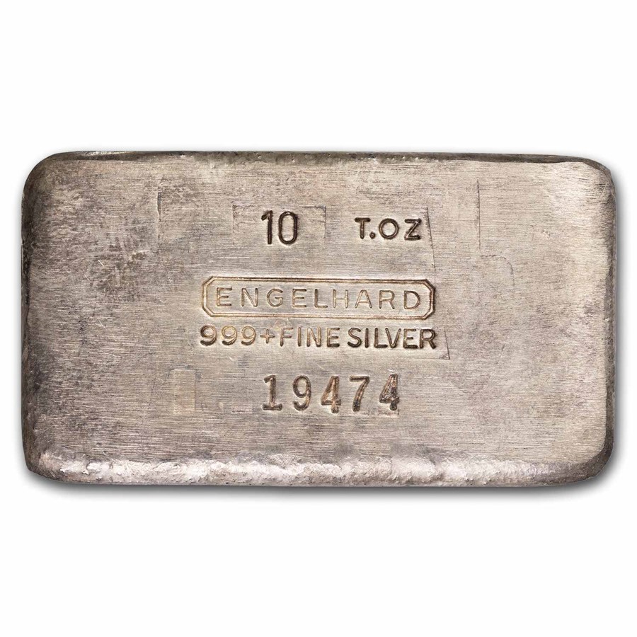 10 oz Silver Bar - Engelhard (5th Series, 5 Digit Serial)