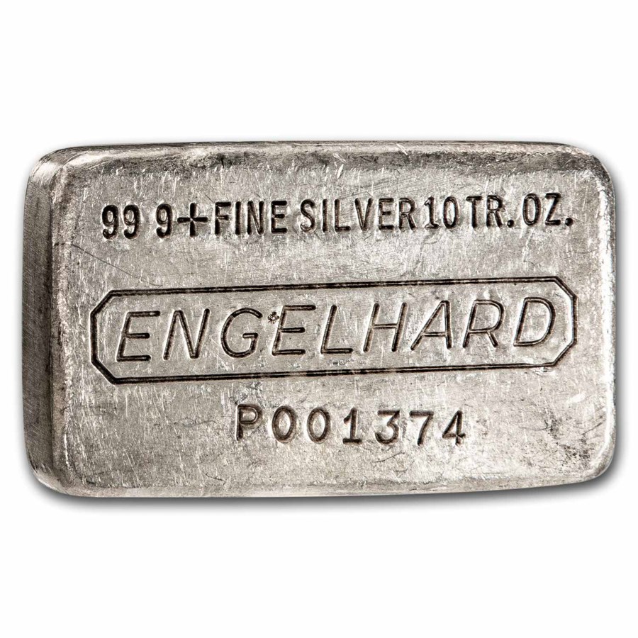 10 oz Silver Bar - Engelhard (Cast, 7th Series, "P" Prefix)